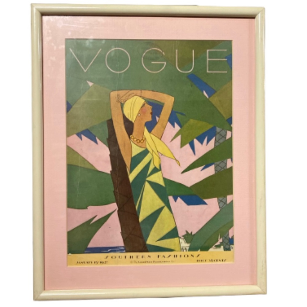 Vogue Vintage Cover January 15, 1927 Print Framed